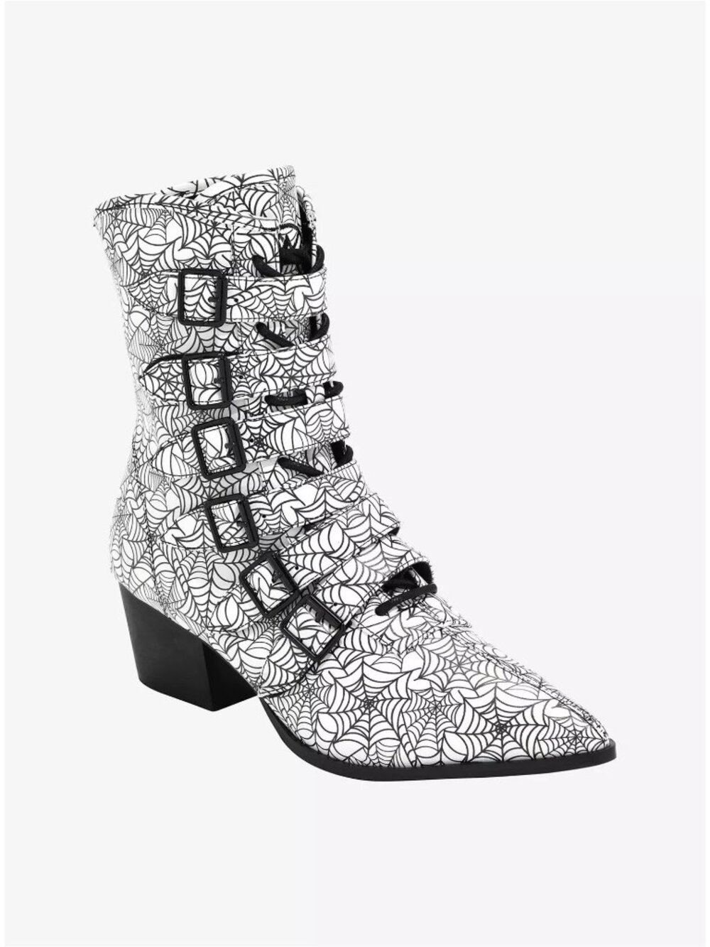 STRANGE CVLT Spider Webs Coven Boots Sz 6 NEW New in box